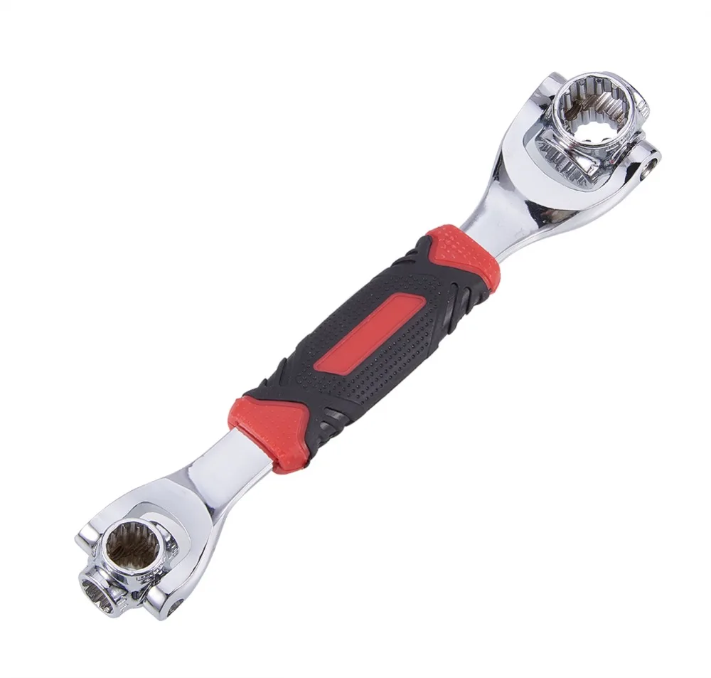 

Multifunction Universal Wrench, 360 Degree Revolving Spanner, 48 in 1 Socket Wrench, Works with Spline Bolts,Torx