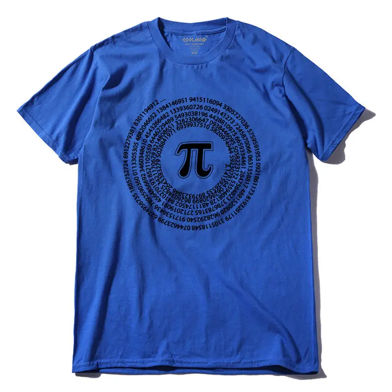 COOLMIND QI0222A Повседневная футболка с круглым вырезом в уличном стиле, крутая забавная свободная футболка из хлопка с коротким рукавом, Мужская футболка с математическим принтом