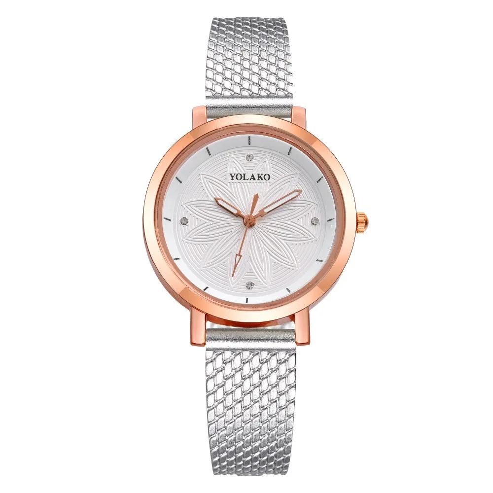 Женские часы 2018 новый бренд YOLAKE модные женские кварцевые тонкие ПВХ имитация