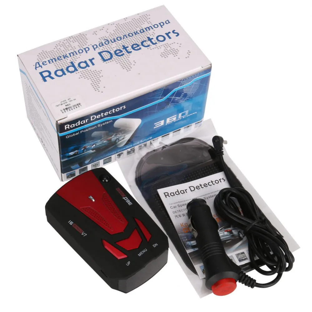 Hot Sale Car Electronics 360 Degree For Car 16 Band V7 GPS Speed Police Safe Anti Radar Detector Voice Alert Dropshippin#z