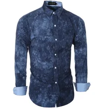 Мужские брендовые рубашки с модным дизайном, мужские рубашки с принтом Hombre Slim Fit, повседневные мужские рубашки с длинными рукавами, Chemise Homme