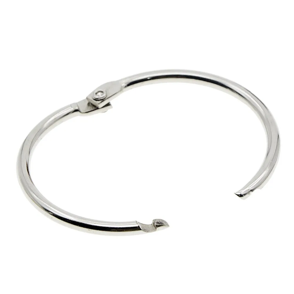 

5Pcs 1.8 inches/45mm Loose Leaf Binder Rings, Nickel Plated Book Rings