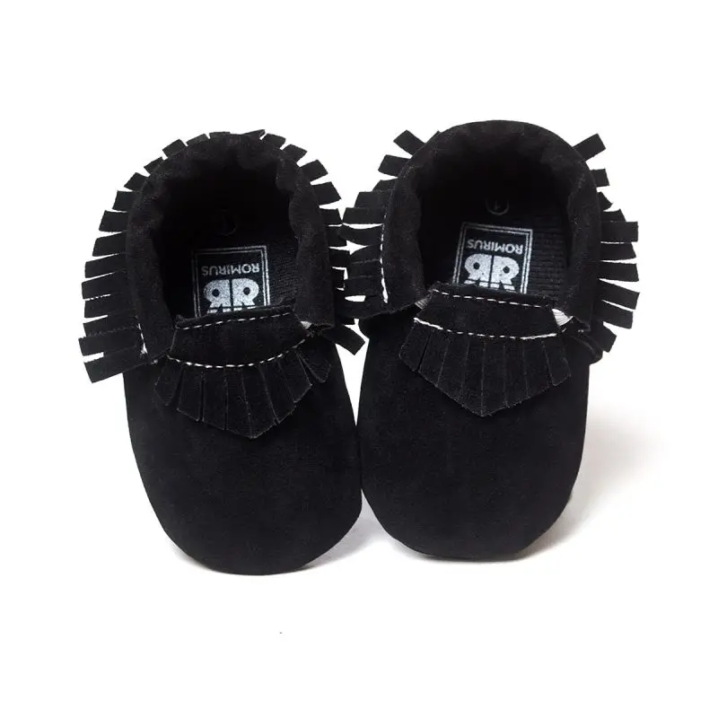 New born Toddler Baby Boy Girl Tassel Soft Soled Non-slip Crib Shoes Infant Coral Velvet
