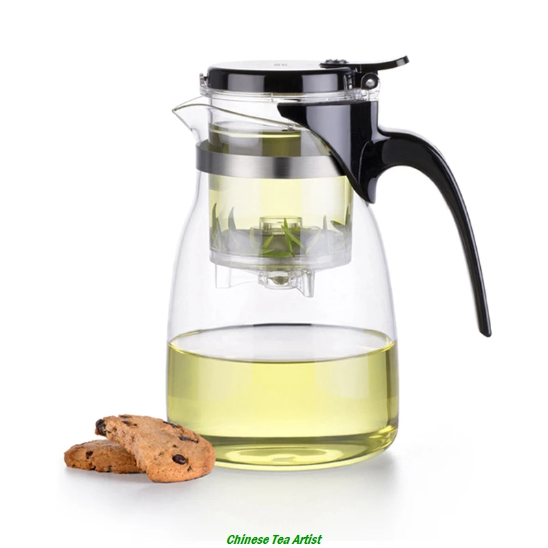 Для семейного использования большой термостойкий стеклянный чайный сервировочный кувшин с Inf используется r 900 мл, посуда для кофе и чая из боросиликатного стекла