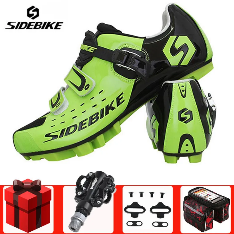 

SIDEBIKE MTB Cycling Shoes add pedal set Auto-lock men Sneakers women Mountain Bike Athletic Riding Zapatillas Ciclismo