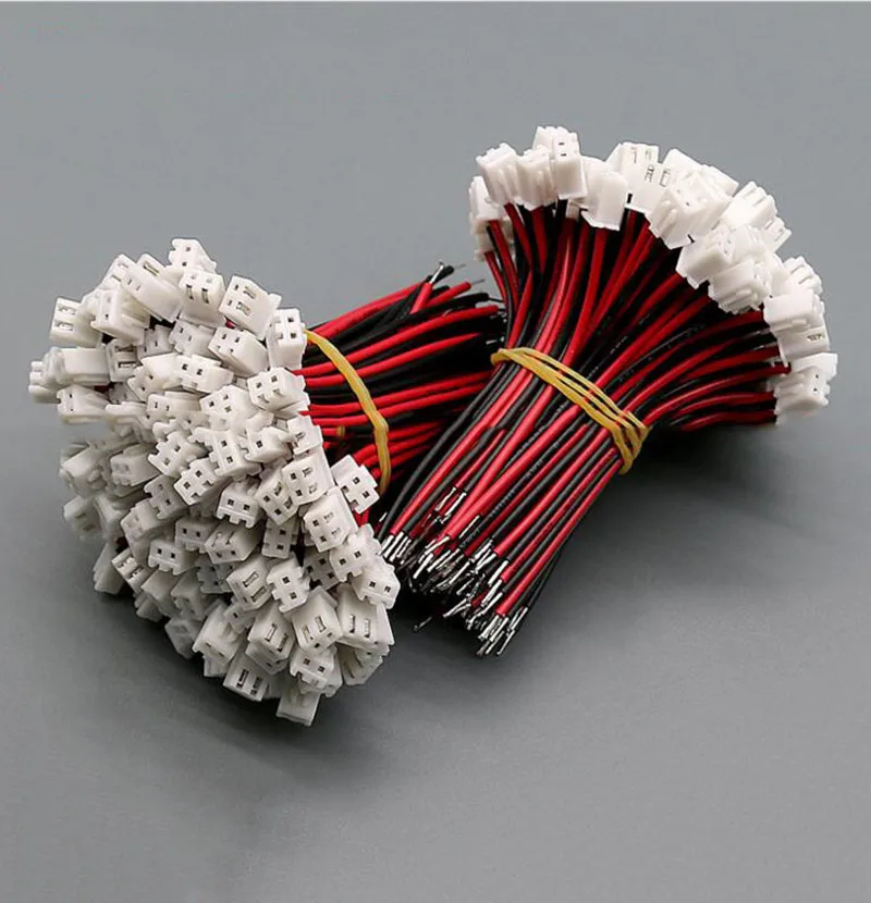 XH2.54mm 2p Terminal Line Single Head PVC Electronic Cable Patch Cord Connector Cable 15CM X100