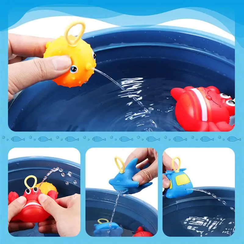 TOYMYTOY 12 шт. красочные пищалка вода спрей игрушки для ванной Игрушки для ванны игрушки для малышей