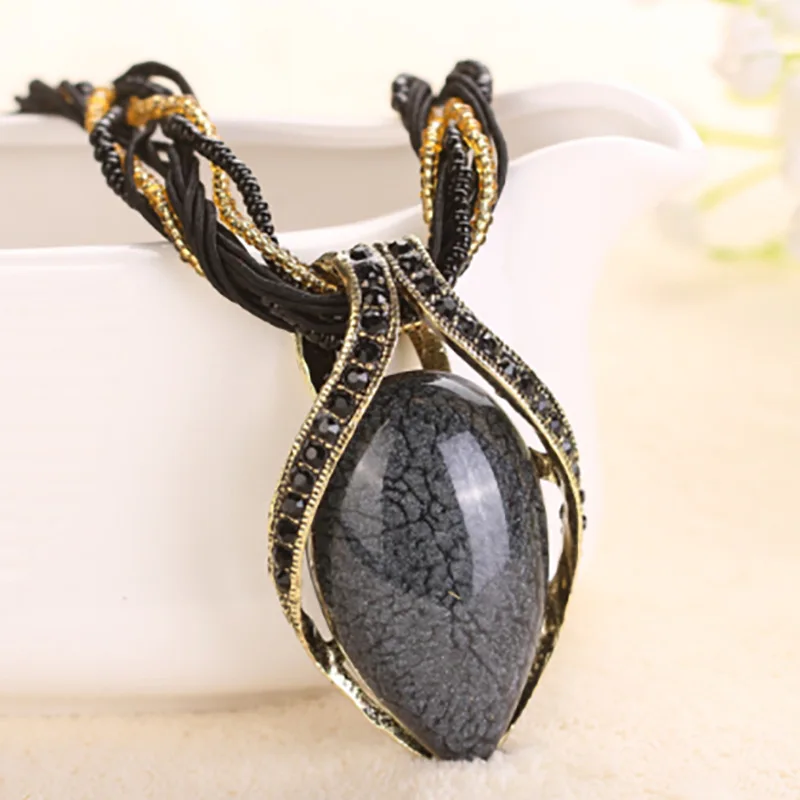 Rainbery, Мода США, импортные товары, богемное ожерелье, этнический стиль, ручная работа, ожерелье в виде капель для женщин, N041