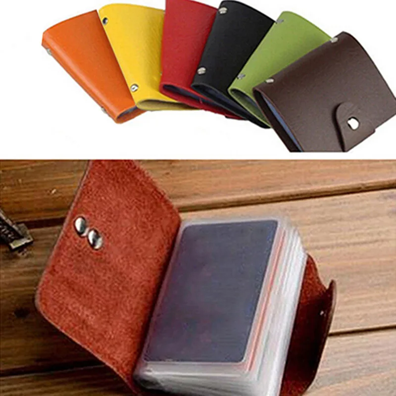 

24 Card ID Credit Card Holder For Men Women Travel Cards Wallet PU Leather Buckle Business Bank Card Holders Case Pasjeshouder