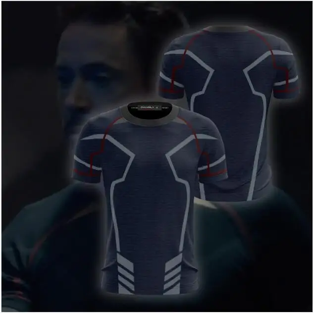 

Avengers: Age of Ultron Iron Man (Tony Stark) Cosplay Short Sleeve Unisex 3D Printed T-shirt Fitness Male Tops