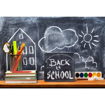 

Laeacco Blackboard School Study Baby Classroom Cloud Sun Pencils Photo Backdrops Photographic Backgrounds Photocall Photo Studio