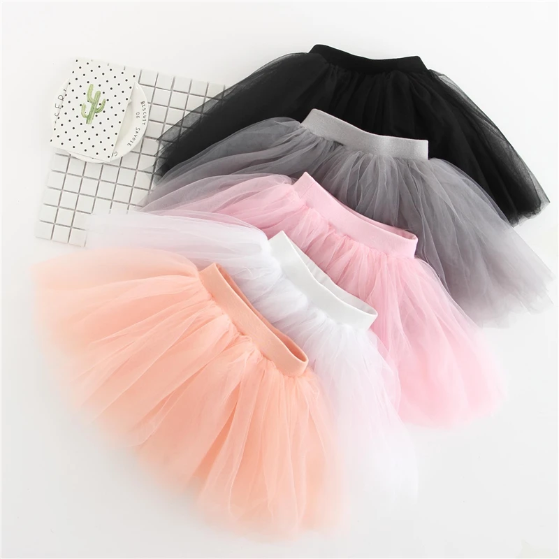 

New Baby Girls Tutu Skirts Kids Elastic Waist Pettiskirt Girl Princess Tulle Skirt Colorful Ball Gown Skirts Children Clothing