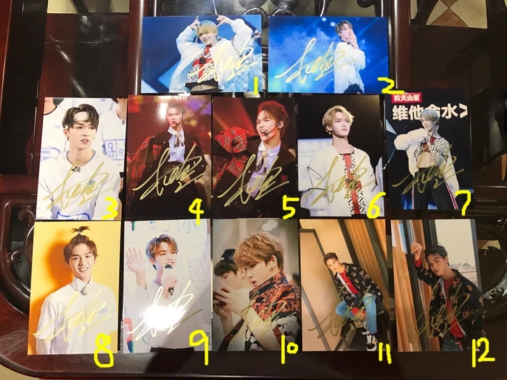 Ручная подпись от производителя IDOL NINE Cent ZHU ZHENG TING фото с автографом 4*6