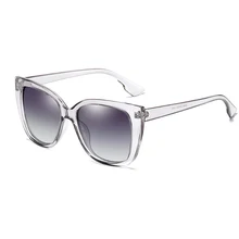 Мода кошачий глаз солнцезащитные очки Для женщин поляризованный большая коробка Красочные градиент дамы Рыбалка солнцезащитные очки для вождения оттенок УФ
