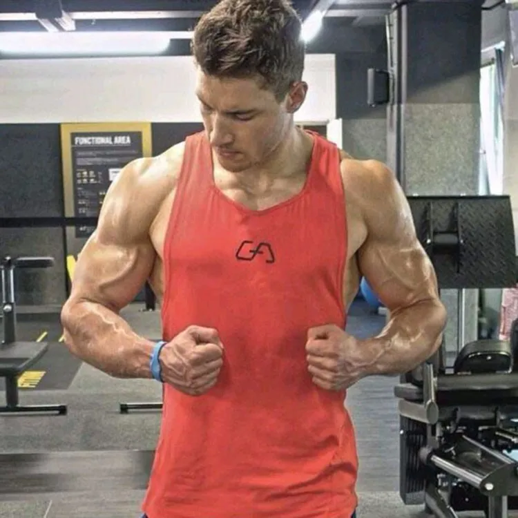 Gym Tank Top Men Sports Fitness Vest Sleeveless Undershirt GymShark Singlet Bodybuilding Stringer Muscle Men\'s Training Vests (11)