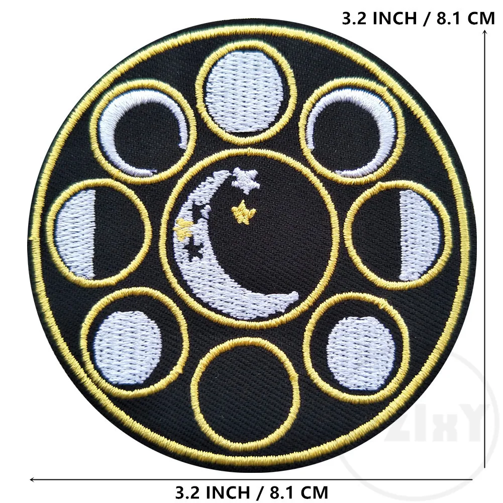 (46 Styles can Choose) 1 PCS Embroidered Circle Patches for Clothing