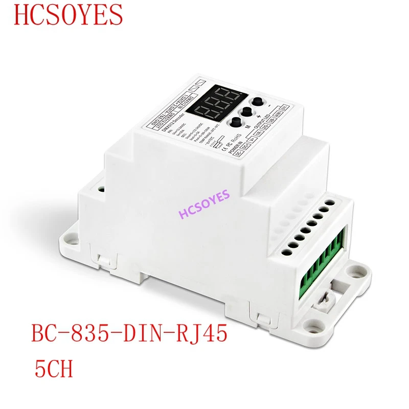 1CH 3CH 4CH 5CH DMX512 преобразователь постоянного напряжения на din-рейку BC-831-DIN-RJ45/BC-833-DIN-RJ45/BC-834-DIN-RJ45/BC-835-DIN-RJ45 Cv Pwm