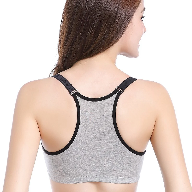 2 Pure Cotton Maternity Wirefree Nursing Bra for Breastfeeding Front Opening Button Vest Fixed Double Shoulder Strap Nursing Bra