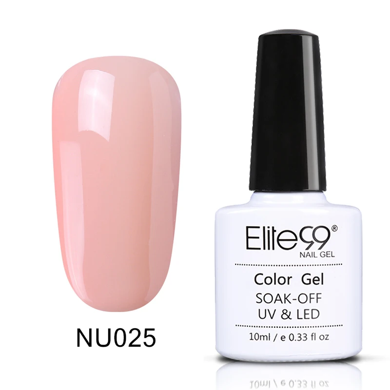 Elite99 10 мл 48 твердых телесных цветов, модный УФ-гель для ногтей, замачиваемый, Полупостоянный светодиодный лак для ногтей - Цвет: NU025