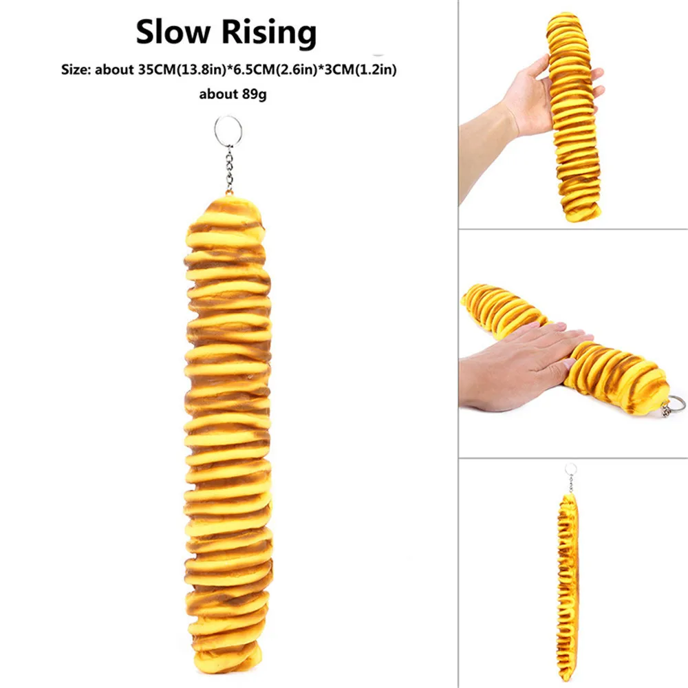 

Simulation Caterpillar Bread Slow Rising Squeeze Relieve Stress Toy Funny Stress Reliever Toy Keychain Fun Kids Toy W624