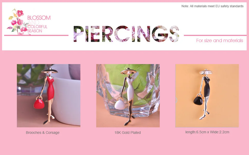 SIZE brooch PINK