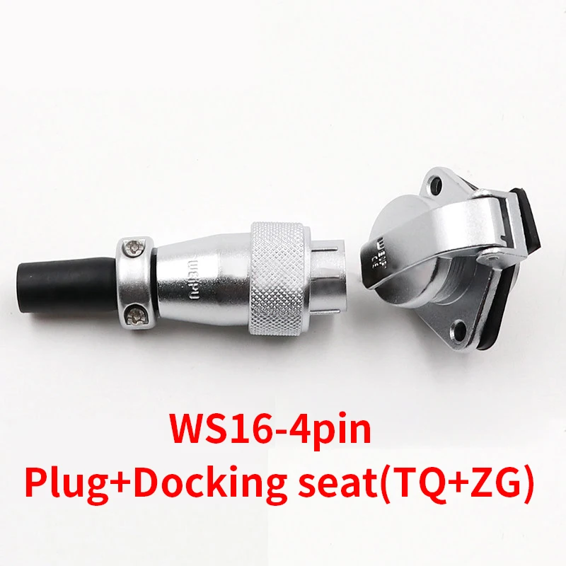 

WS16 Connectors 4 pin High Voltage Connector Plug Socket IP68 Waterproof Shockproof Industrial Power Connector