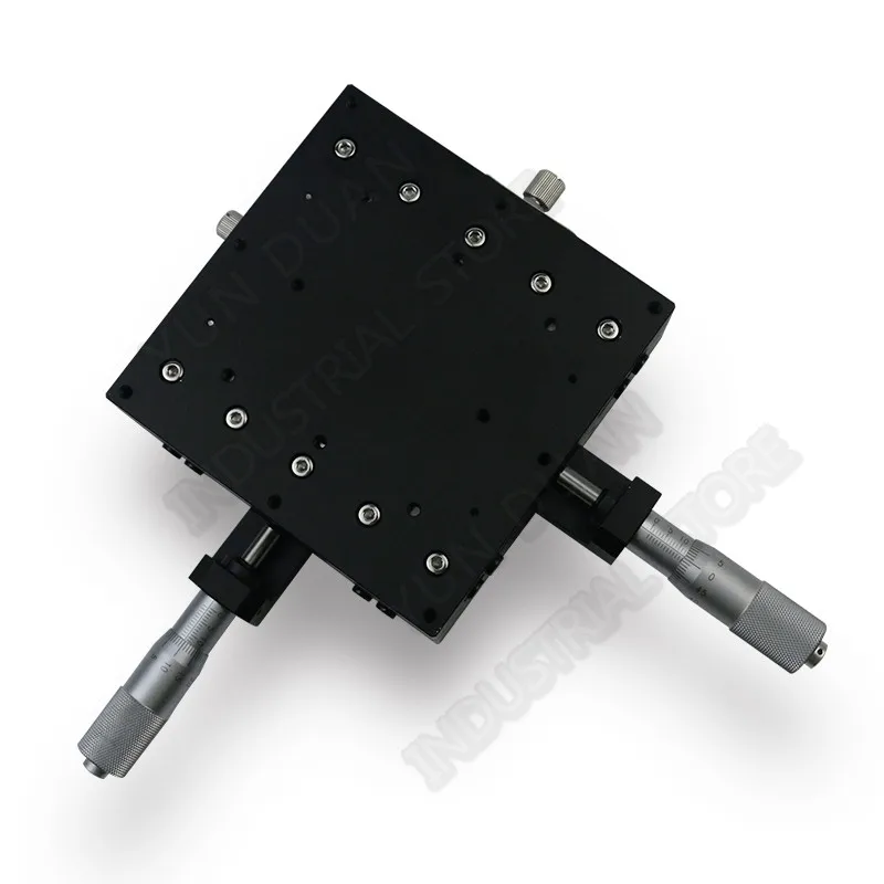 

Manual Micrometer Sliding Table 90*90mm XY Axis 3.5" Station Displacement Platform Cross Roller Guide Way Linear Stage LY90-C