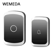 WEMEDA newest wireless doorbell AC 110 220V smart digital waterproof push button doorbell 36 melody 4