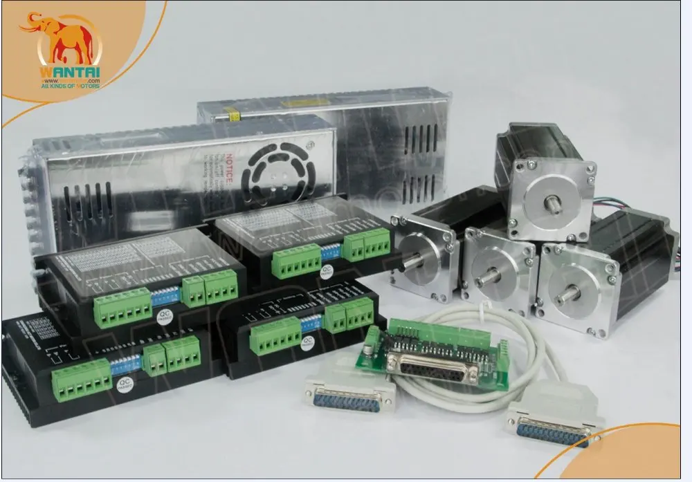 (EU Ship!) Nema 23 Wantai Stepper Motor 425oz in 3.0A 4 осевой ЧПУ гравер резак 3D Reprap Принтер 57BYGH115