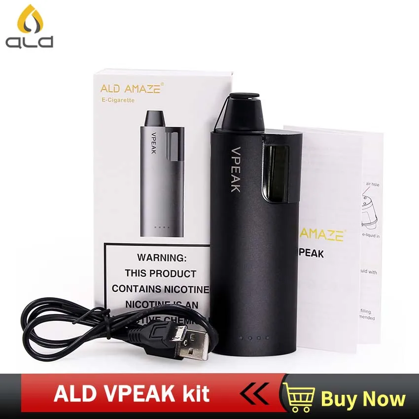 Оригинальная ALD электронная сигарета все-в-одном VPEAK ego стартовый набор vape с 1100 мАч