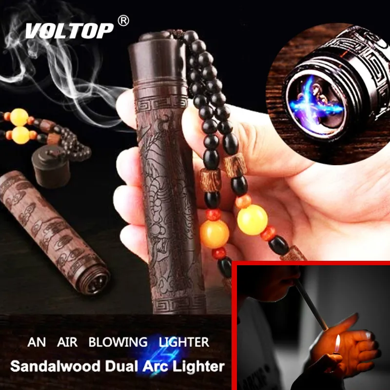 

Sandalwood Air Blowing Cigarette Lighter Car Accesories Double Arc Lighter Electronic Car Socket USB Charger Adapter
