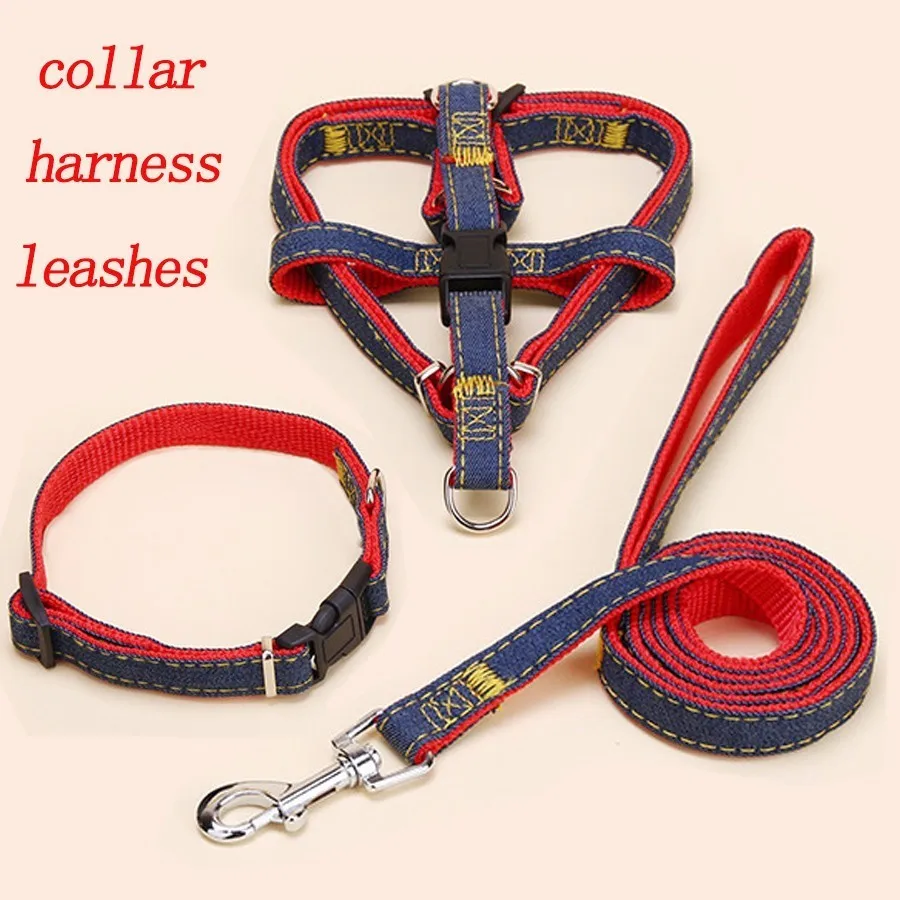 

Nylon Dog Collar & Lead Service Training Dogs Harness Pet Leash Sets For Small Medium Large Dogs Size S M L XL