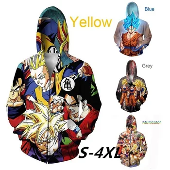 

Anime Dragon Ball Z Pocket Hooded Sweatshirts Cute Kid Goku 2D Hoodies Pullovers Men Women Long Sleeve Outerwear Hip Hop Hoodie