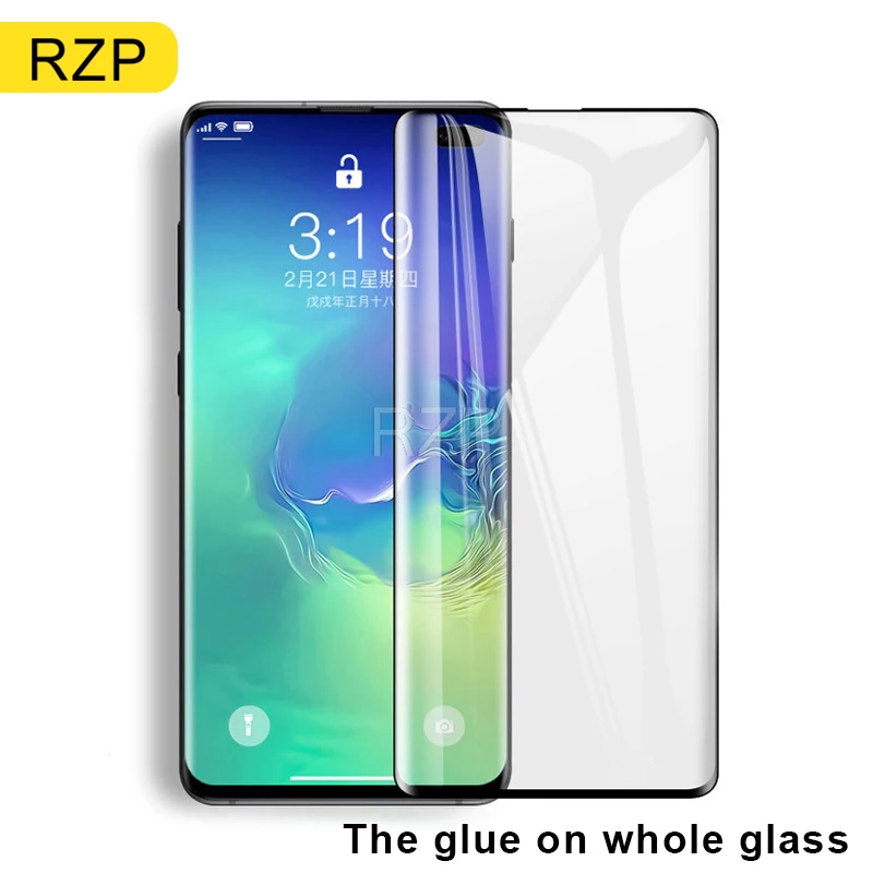 RZP 9D изогнутый полный защитный экран для Samsung Galaxy S10 S9 S8 Plus S10e Note 8 9 закаленное