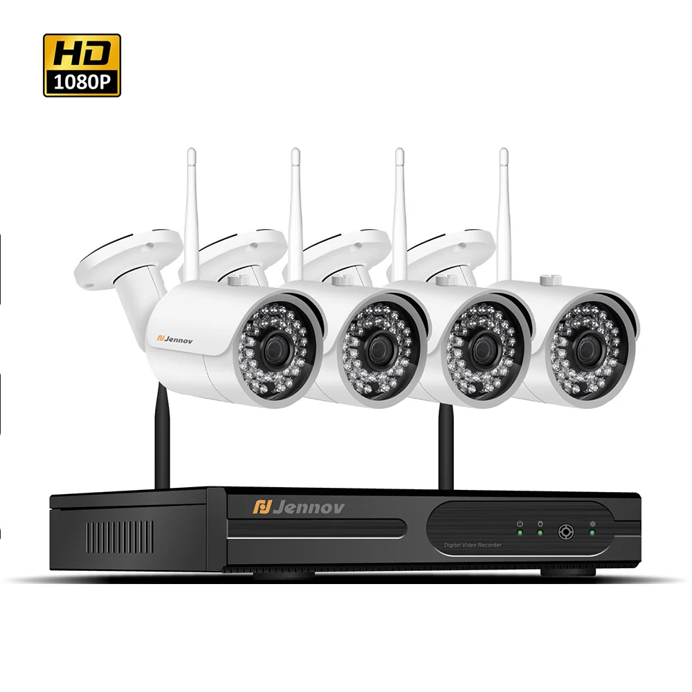 

4CH CCTV Kit 1080P Wireless Outdoor Surveillance Camera System Home Security 2MP IP CCTV Camera With NVR Wifi APP Remote View