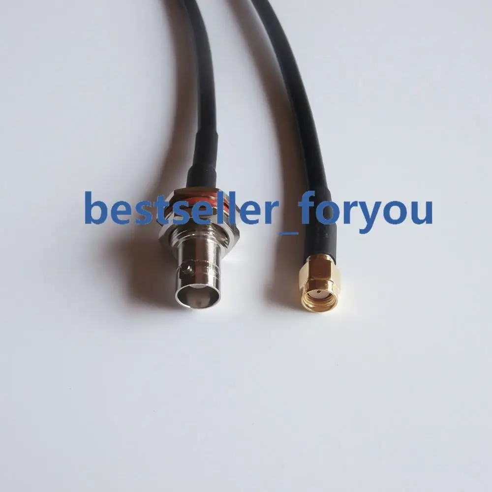 RPSMA male к BNC female nut RF coax кабель адаптер RG58 для BaoFeng 100 см|Соединители| |
