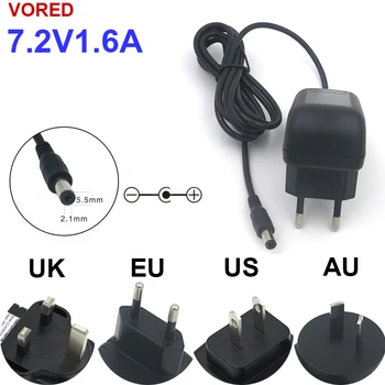 

VORED 1PCS 7.2V 1600mA/1.6A Power Supply Adapter US/EU/UK/AU Plug Charger 5.5*2.1mm for Eletric pencil sharpener Free Shipping