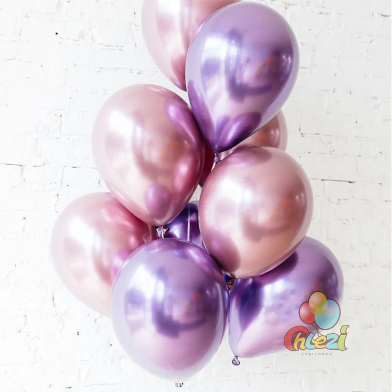 Новые 10 шт. 12 дюймов шары из латекса цвета металлик толстые жемчужные металлические хромовые цвета сплава фотография Свадьба День рождения декоративный шар - Цвет: MIX5