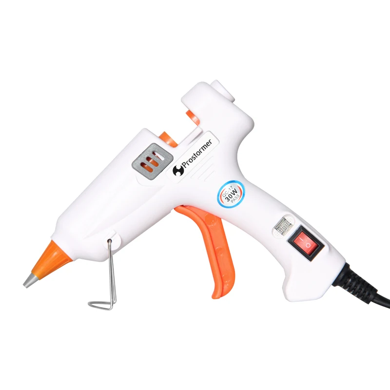 Prostormer Hot Melt Glue Gun with 7MM Glue Stick White Mini Gluegun Thermo Electric Heat Temperature Tool Home DIY Power Tools