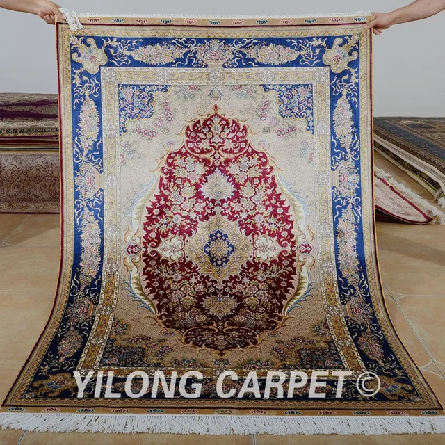 $US $1.680.00 Yilong 4'x6' Traditional turkish carpet tabriz red vantage antique handmade african rugs (0678)