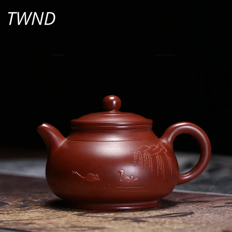 

130CC yixing teapot dahongpao ni tea pot chinese kung fu kettle purple clay drinkware suit Tie Guanyin black tea 30