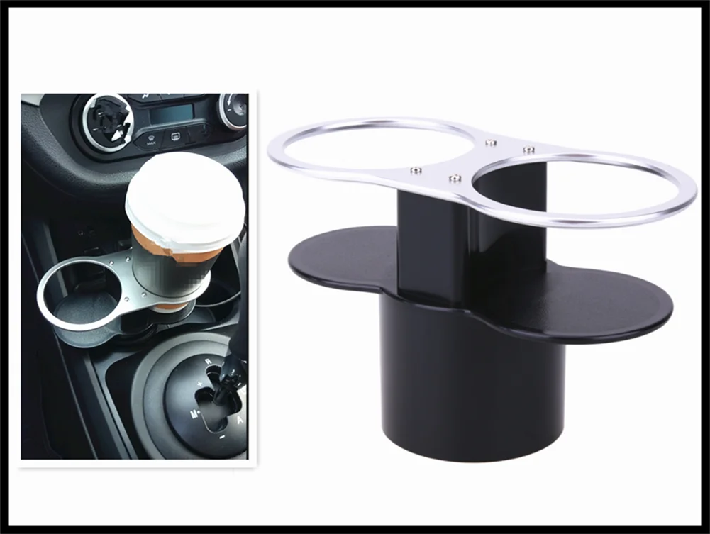 Double hole car accessories cup holder / beverage rack mounting for