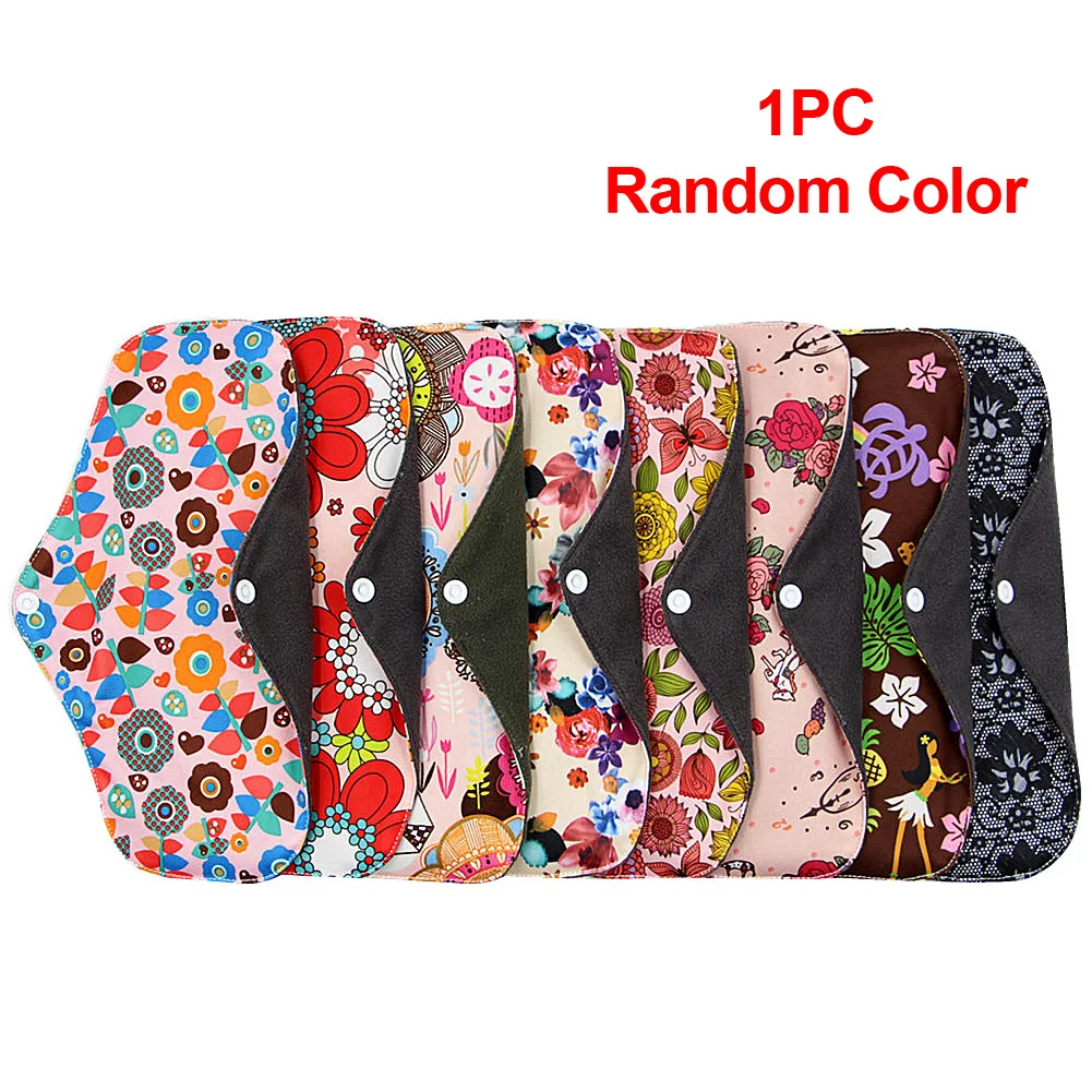 Bamboo Cotton Physiological Feminine Menstrual Cloth Hygiene Nappy Women Soft Towel Pads Sanitary Washable Reusable Absorbent 4