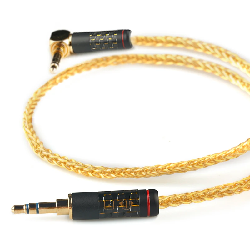 

Xiao Fan Bernard Gold 3.5mm to 3.5mm Custom interface Cable Aux Audio Cable for Car/Headphone/power amplifier/Oneplus 5t