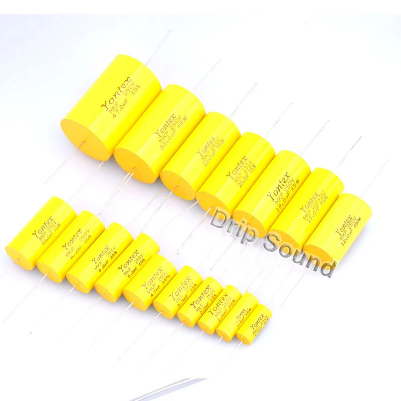 2pcs 4.7uF-20uF 250V Speaker Frequency Divider Amplifier Crossover Loudspeakers Filter Circuit Non-Polarity Capacitor