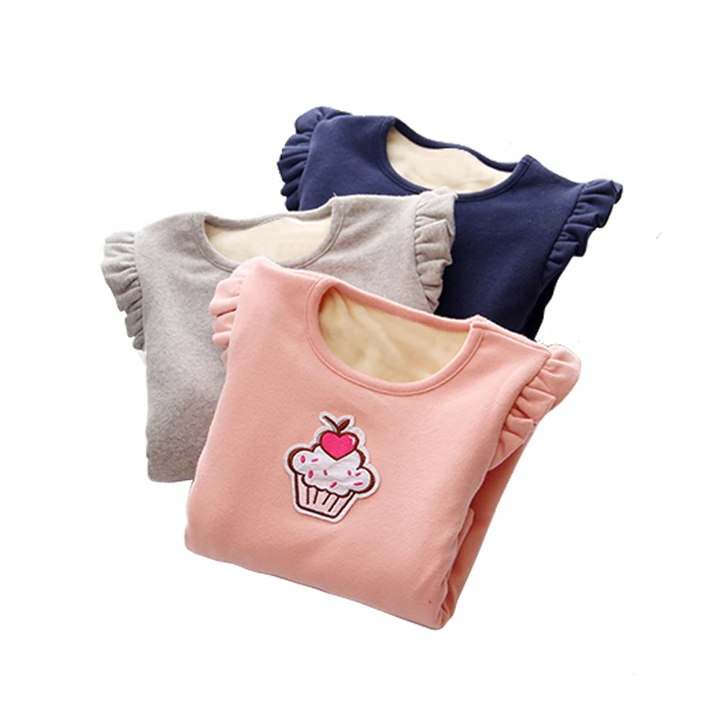 

children dress 2018 new winter thick warm cute girls long sleeve dress age for 3 - 10 yrs baby girls frocks kids t shirt dresses