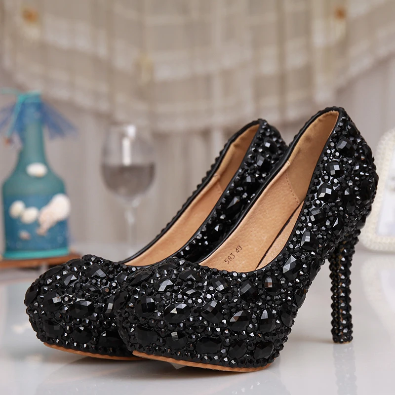 black wedding shoes