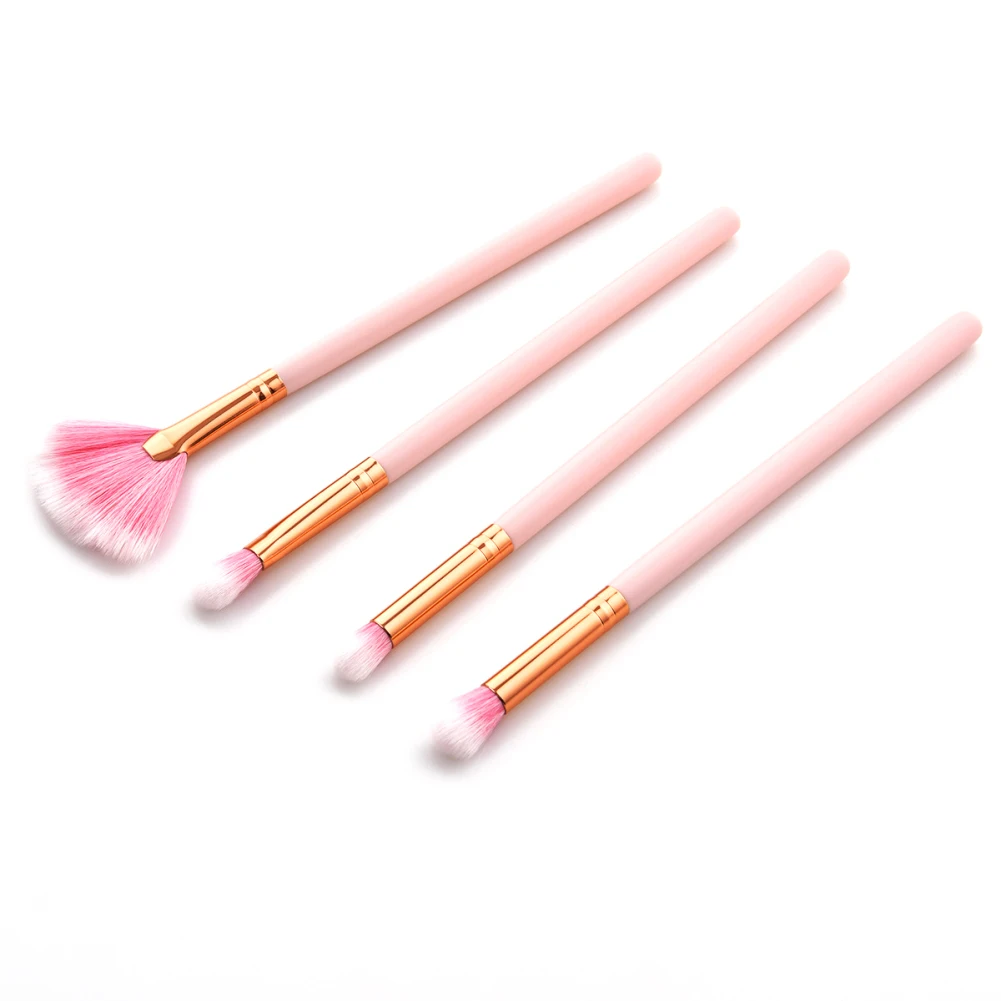 4 шт набор кистей для макияжа Розовая ручка Для женщин основа под макияж кисти косметические инструменты комплект для губ Eye Liner смешивания Кисть maquiagem