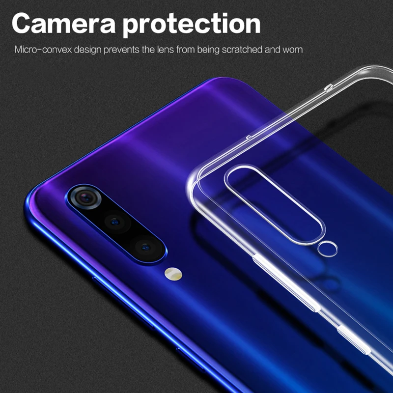 KXM1430_1_Clear Silicone Case for Xiaomi Mi 9 6.39 inch