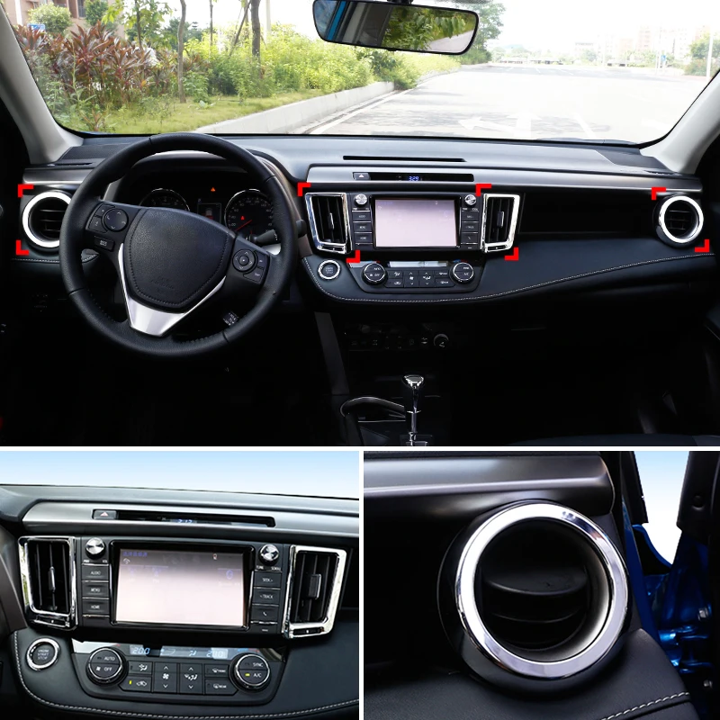 Для Toyota RAV4 2013 2014 2015 2016 2017 2018 хромированная внутренняя дверная ручка
